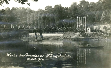 Hängebrücke Weihe Postkarte